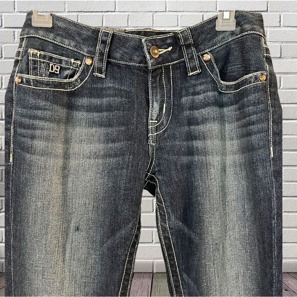 District 9 Dark Wash Slick Boot Cut Denim Jeans - Picture 4 of 11
